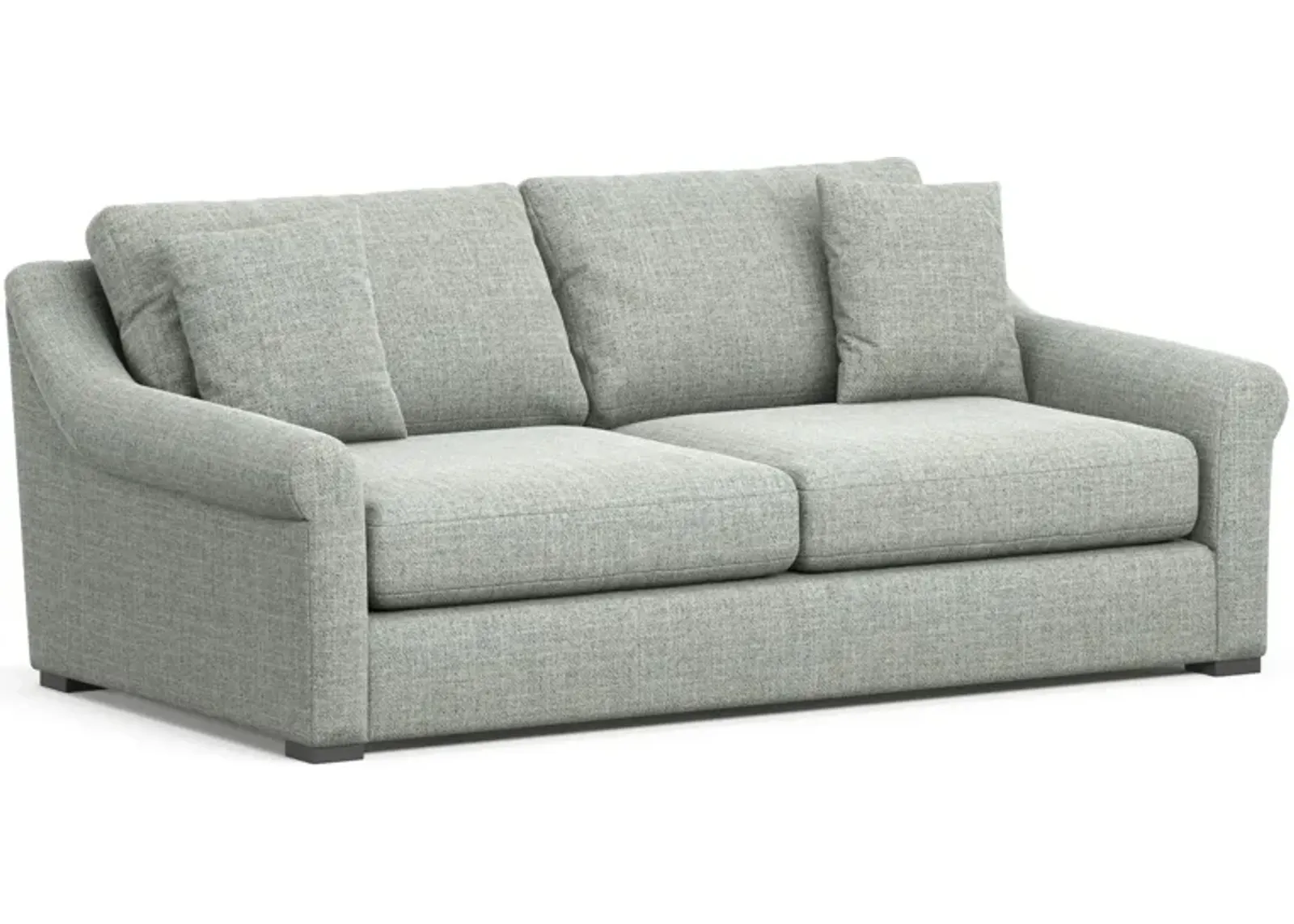 Bowery Foam Comfort 87" Sofa - Broderick Sea Glass