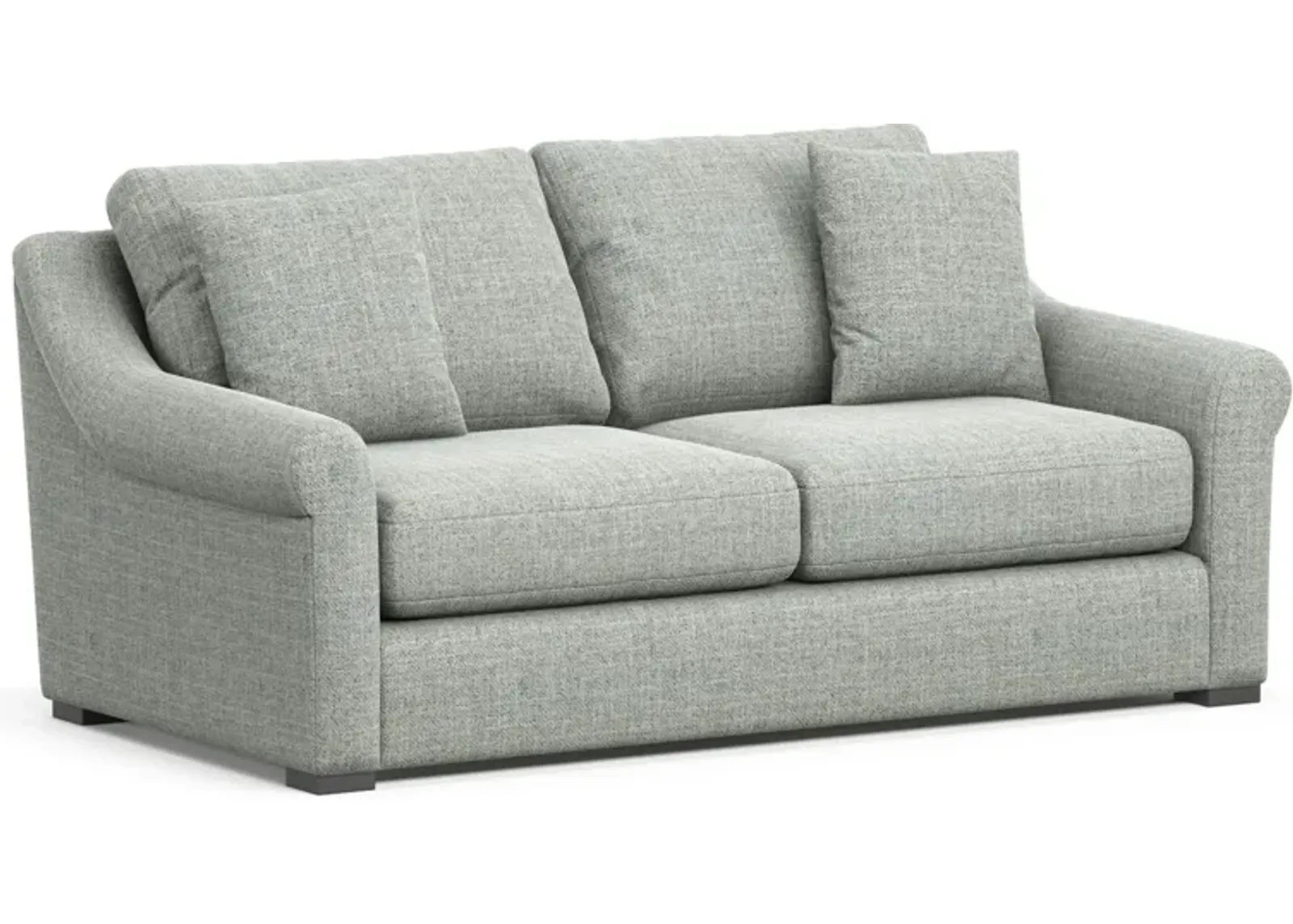 Bowery Foam Comfort 77" Sofa - Broderick Sea Glass