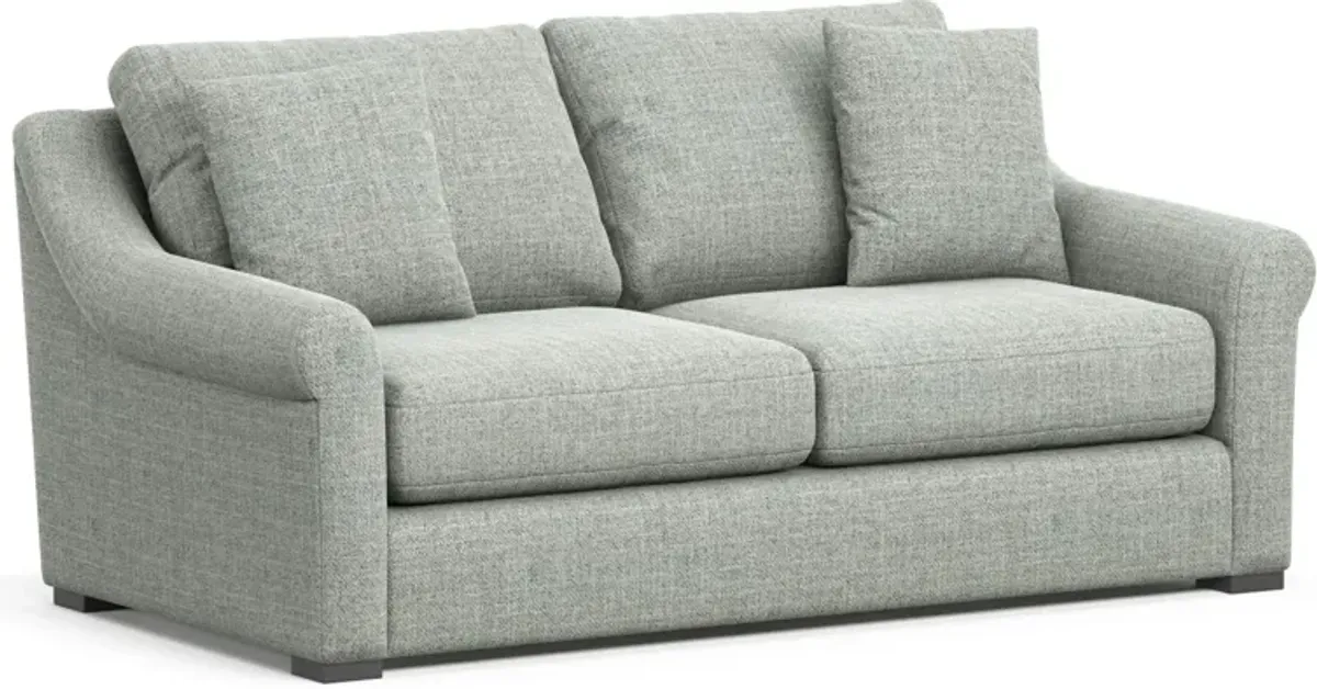 Bowery Foam Comfort 77" Sofa - Broderick Sea Glass