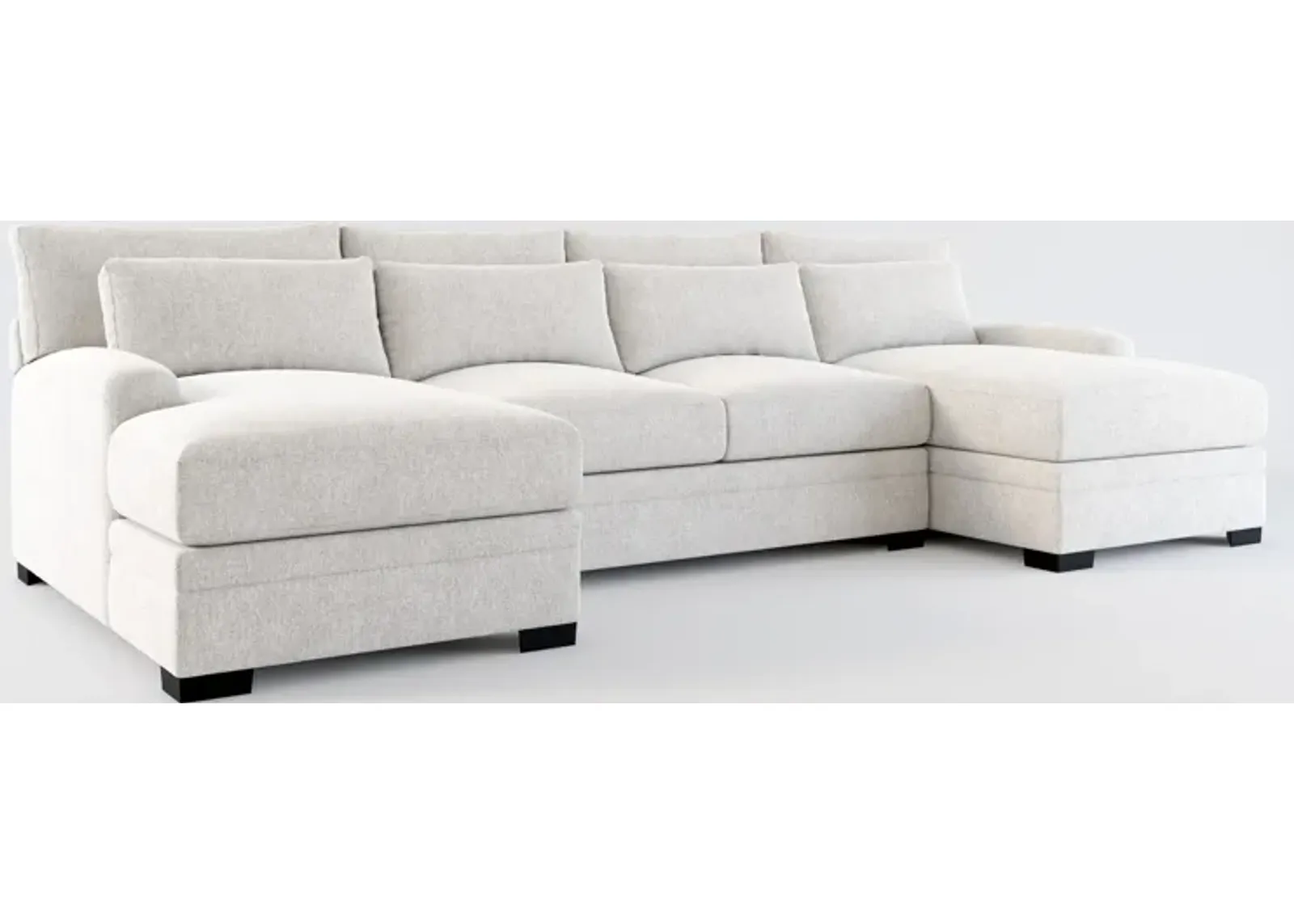 Winston 3-Piece Sectional with Dual Chaise - Burmese Granite