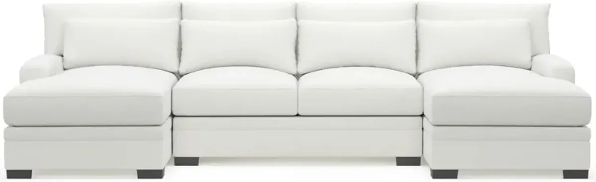 Winston Hybrid Comfort 3-Piece Sectional with Dual Chaise - Contessa Vanilla