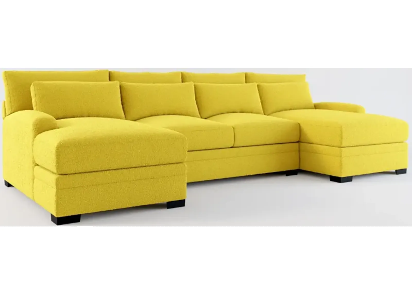 Winston Hybrid Comfort 3-Piece Sectional with Dual Chaise - Bloke Goldenrod