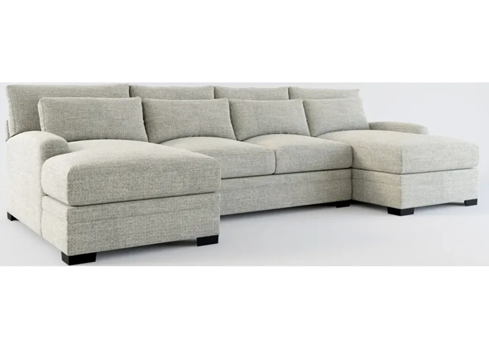 Winston 3-Piece Sectional with Dual Chaise - Pandora Pepper