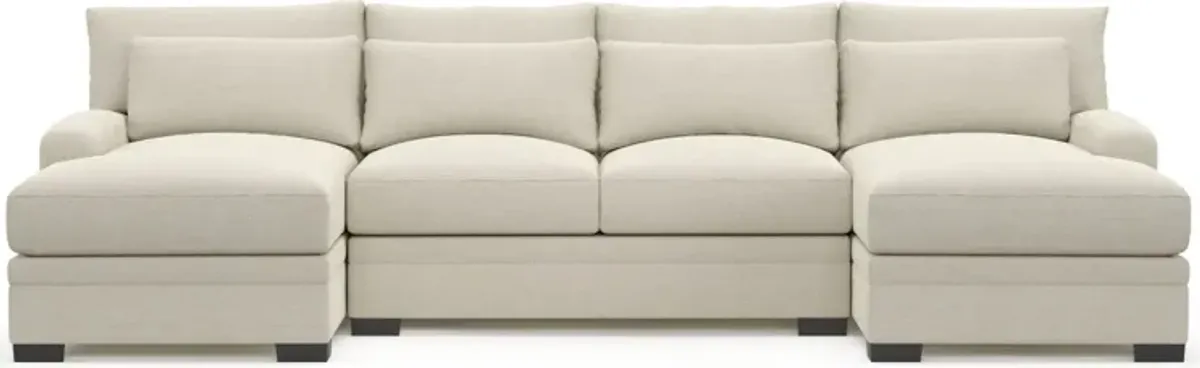 Winston Hybrid Comfort 3-Piece Sectional with Dual Chaise - Curious Pearl