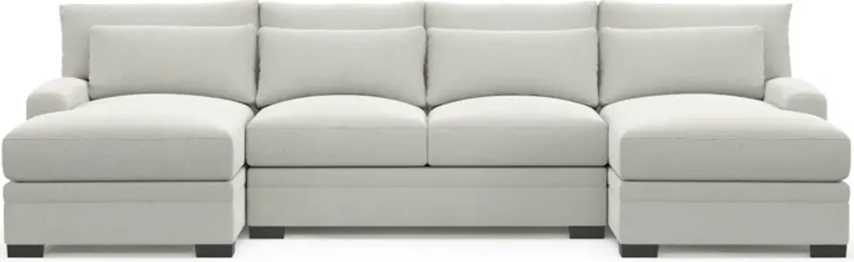 Winston Hybrid Comfort 3-Piece Sectional with Dual Chaise - Oslo Snow