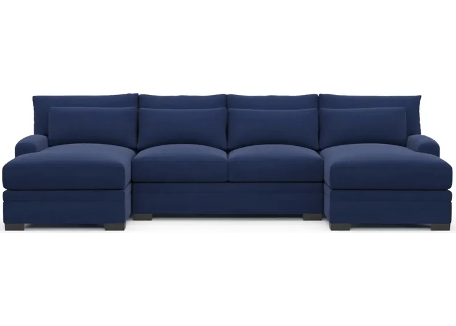 Winston Hybrid Comfort 3-Piece Sectional with Dual Chaise - Abington Indigo