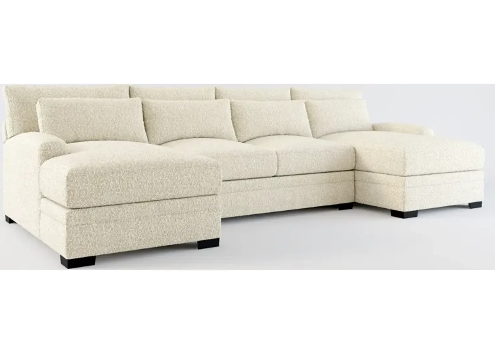 Winston Hybrid Comfort 3-Piece Sectional with Dual Chaise - Bloke Cotton