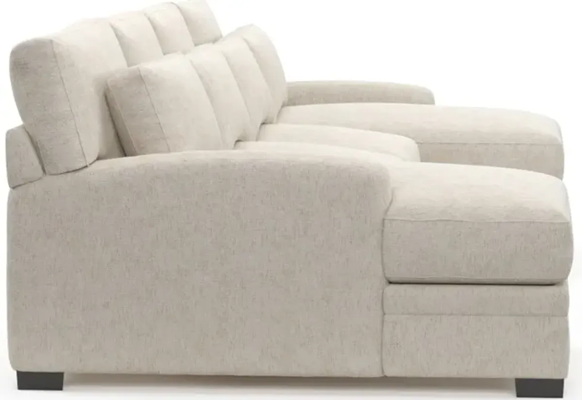 Winston Hybrid Comfort 3-Piece Sectional with Dual Chaise - M Ivory