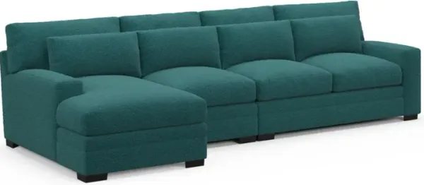 Boston Hybrid Comfort Sectional - Bloke Peacock