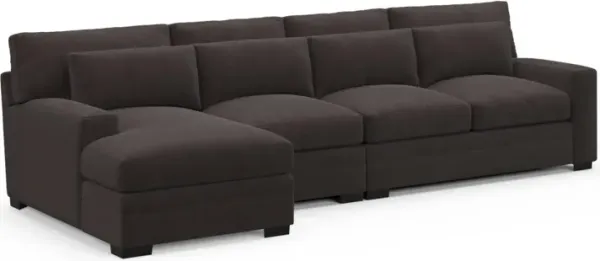 Boston Hybrid Comfort Sectional - Merrimac Dark Brown