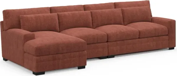 Boston Hybrid Comfort Sectional - Contessa Paprika