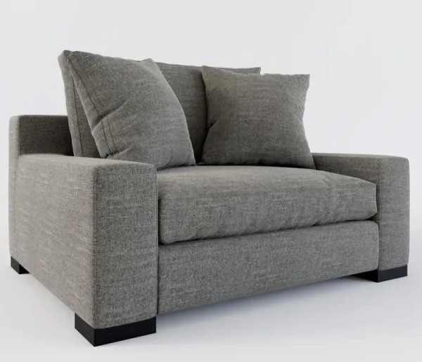 Ethan Foam Comfort Chair and a Half - Curious Charcoal