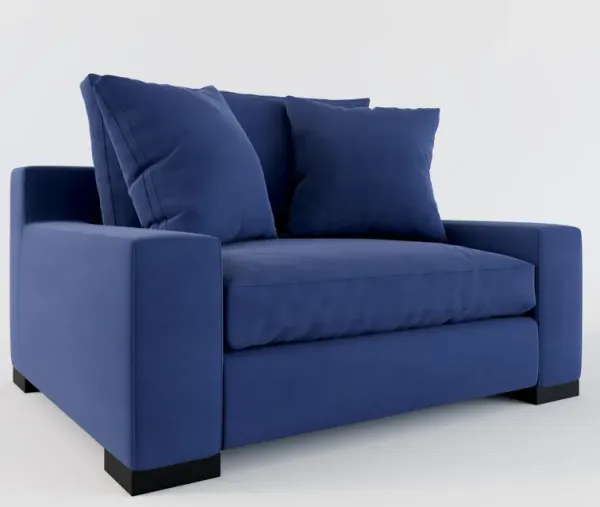 Ethan Foam Comfort Chair and a Half - Abington Indigo