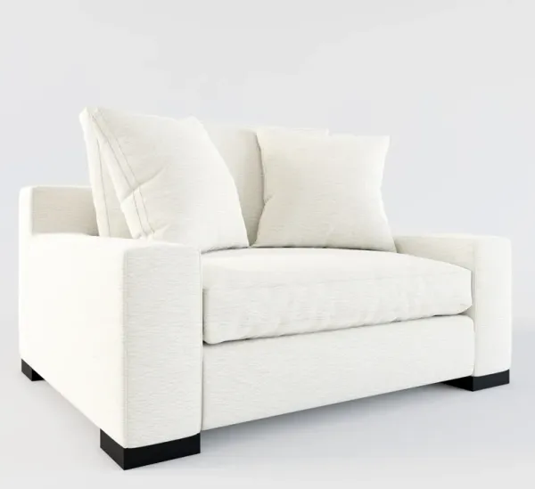 Ethan Foam Comfort Chair and a Half - Living Large White