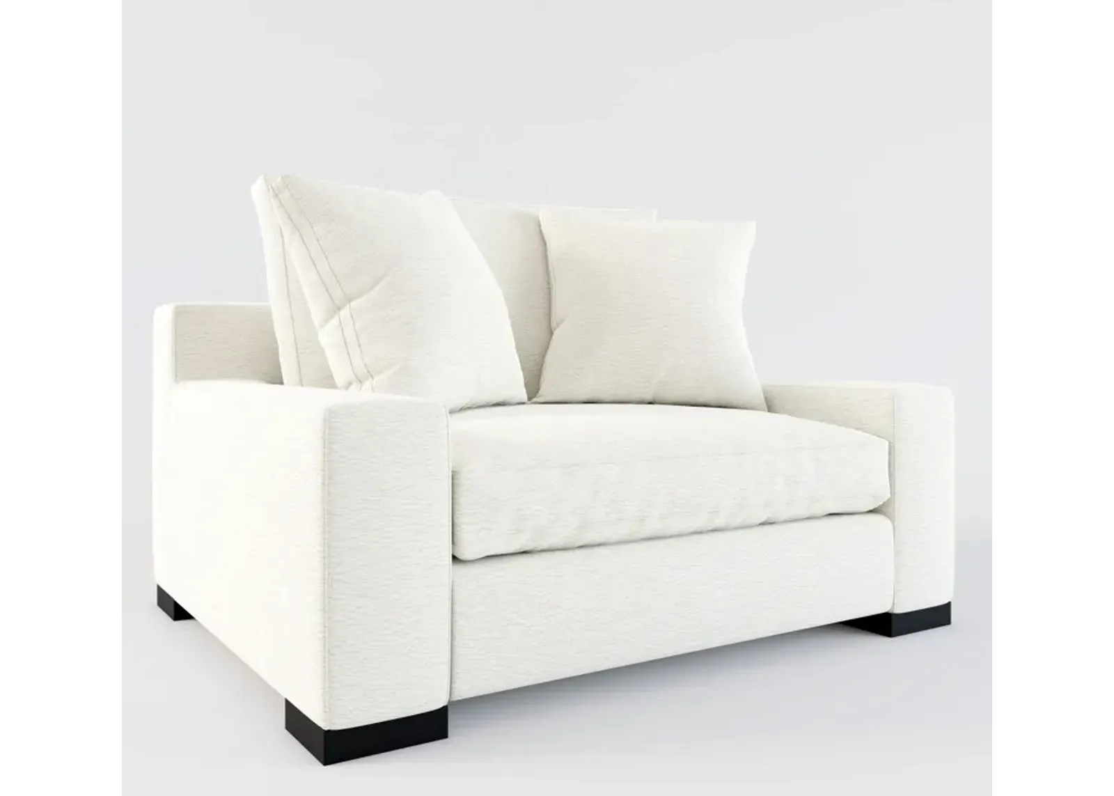 Ethan Hybrid Comfort Chair and a Half - Living Large White