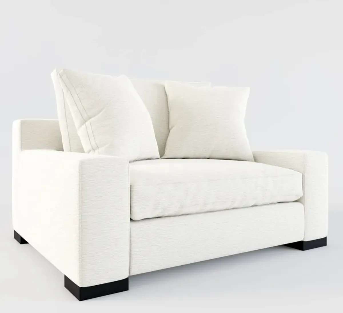 Ethan Hybrid Comfort Chair and a Half - Living Large White