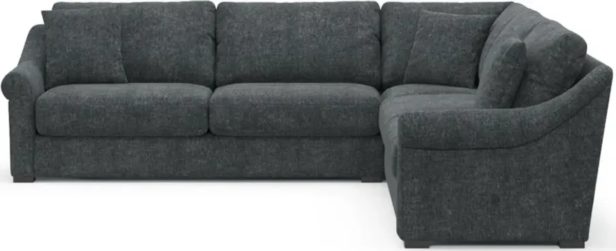 Bowery Foam Comfort 3-Piece Sectional - Contessa Shadow