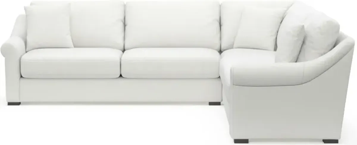 Bowery 3-Piece Foam Comfort Sectional  - Contessa Vanilla