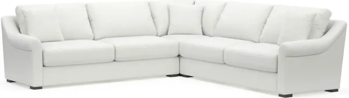 Bowery 3-Piece Foam Comfort Sectional  - Contessa Vanilla