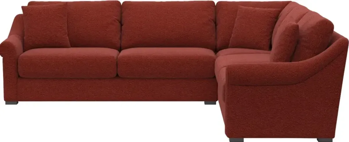 Bowery Foam Comfort 3-Piece Sectional - Bloke Brick