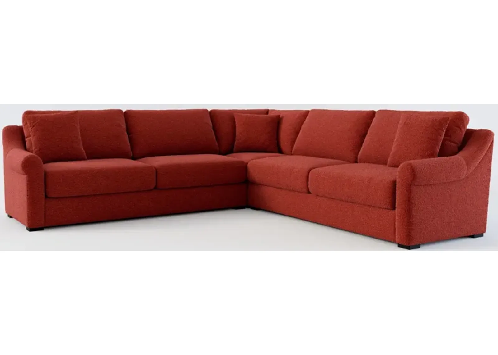 Bowery Foam Comfort 3-Piece Sectional - Bloke Brick