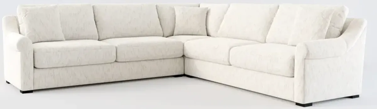 Bowery Foam Comfort 25"D 3-Piece Sectional - P.T. Cream