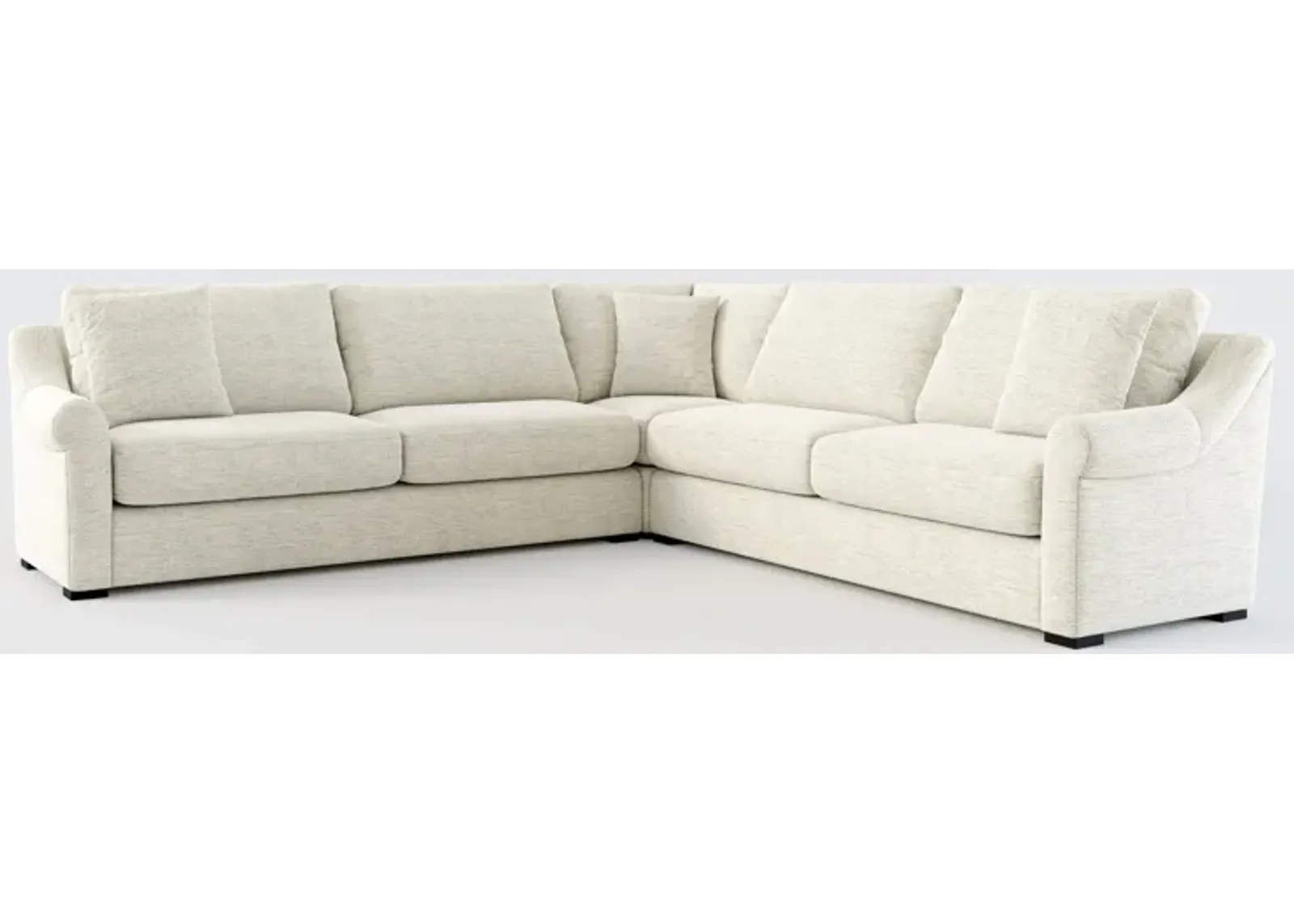 Bowery Foam Comfort 3-Piece Sectional - Merino Chalk