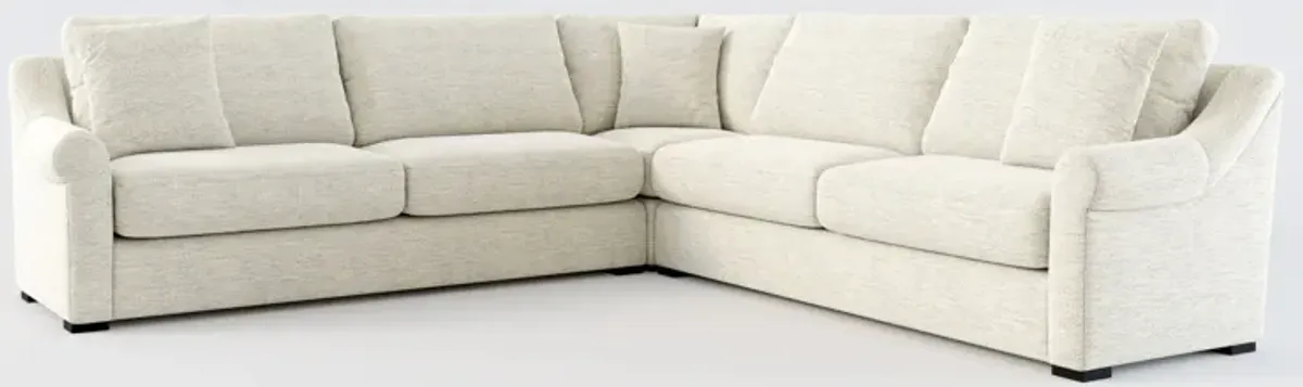 Bowery Foam Comfort 3-Piece Sectional - Merino Chalk