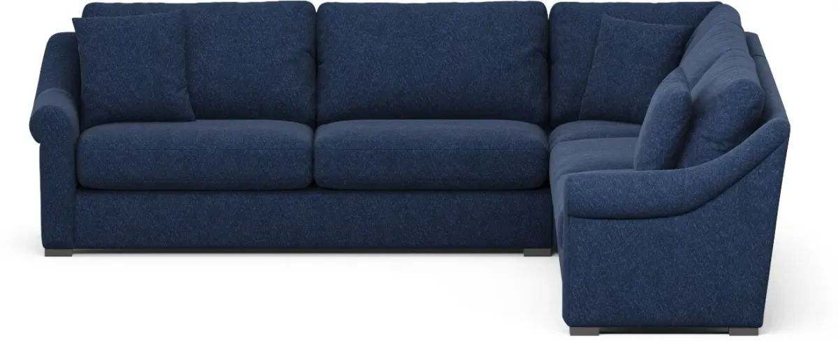 Bowery Foam Comfort 3-Piece Sectional - Oslo Navy
