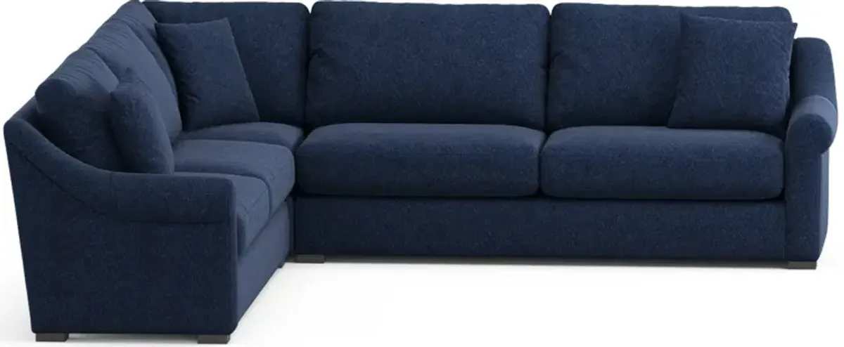 Bowery Foam Comfort 3-Piece Sectional - Oslo Navy