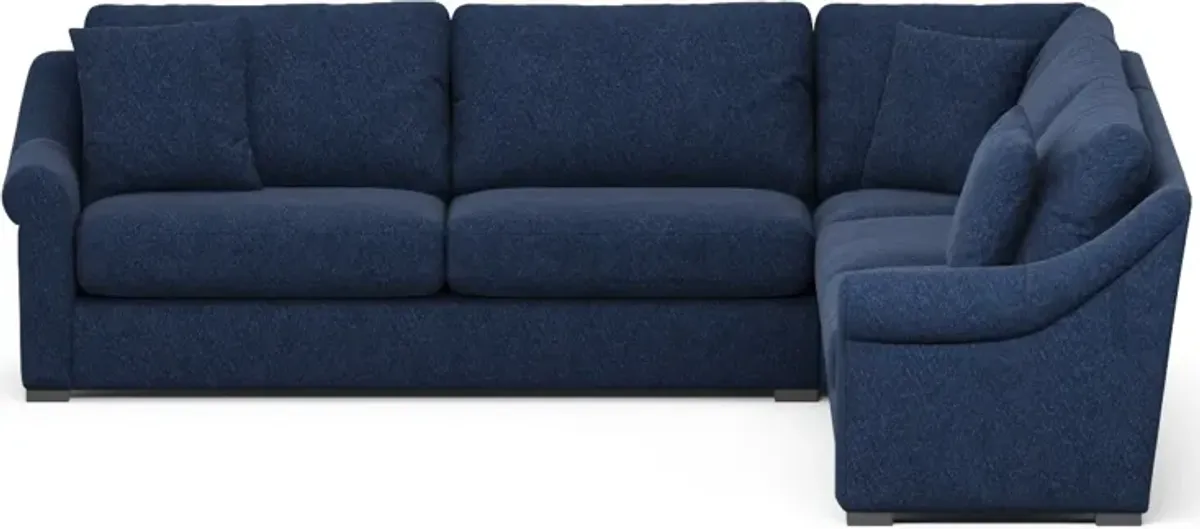 Bowery Foam Comfort 3-Piece Sectional - Oslo Navy