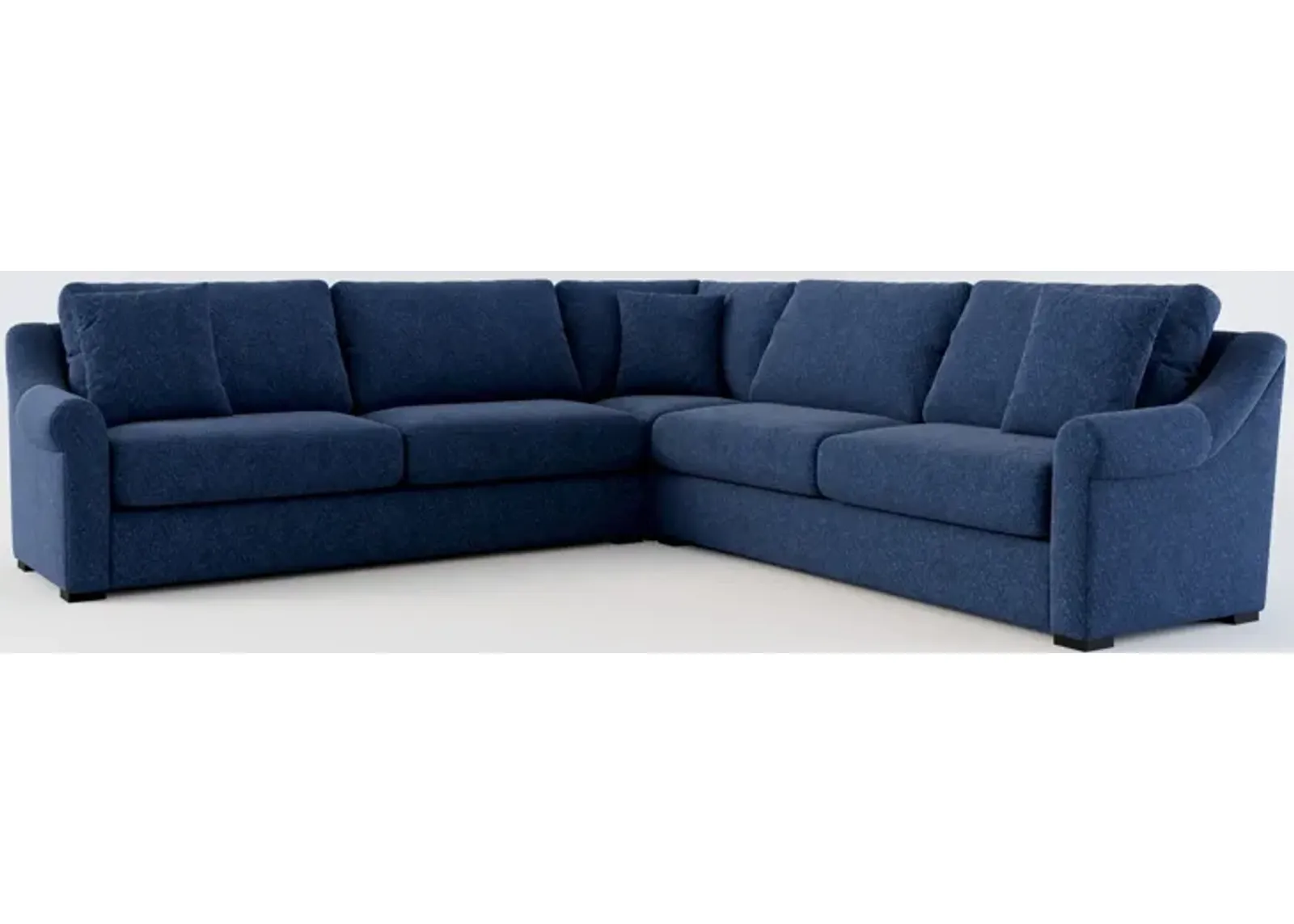 Bowery Foam Comfort 3-Piece Sectional - Oslo Navy