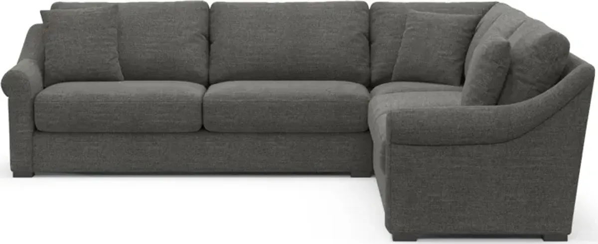 Bowery Foam Comfort 3-Piece Sectional - Curious Charcoal