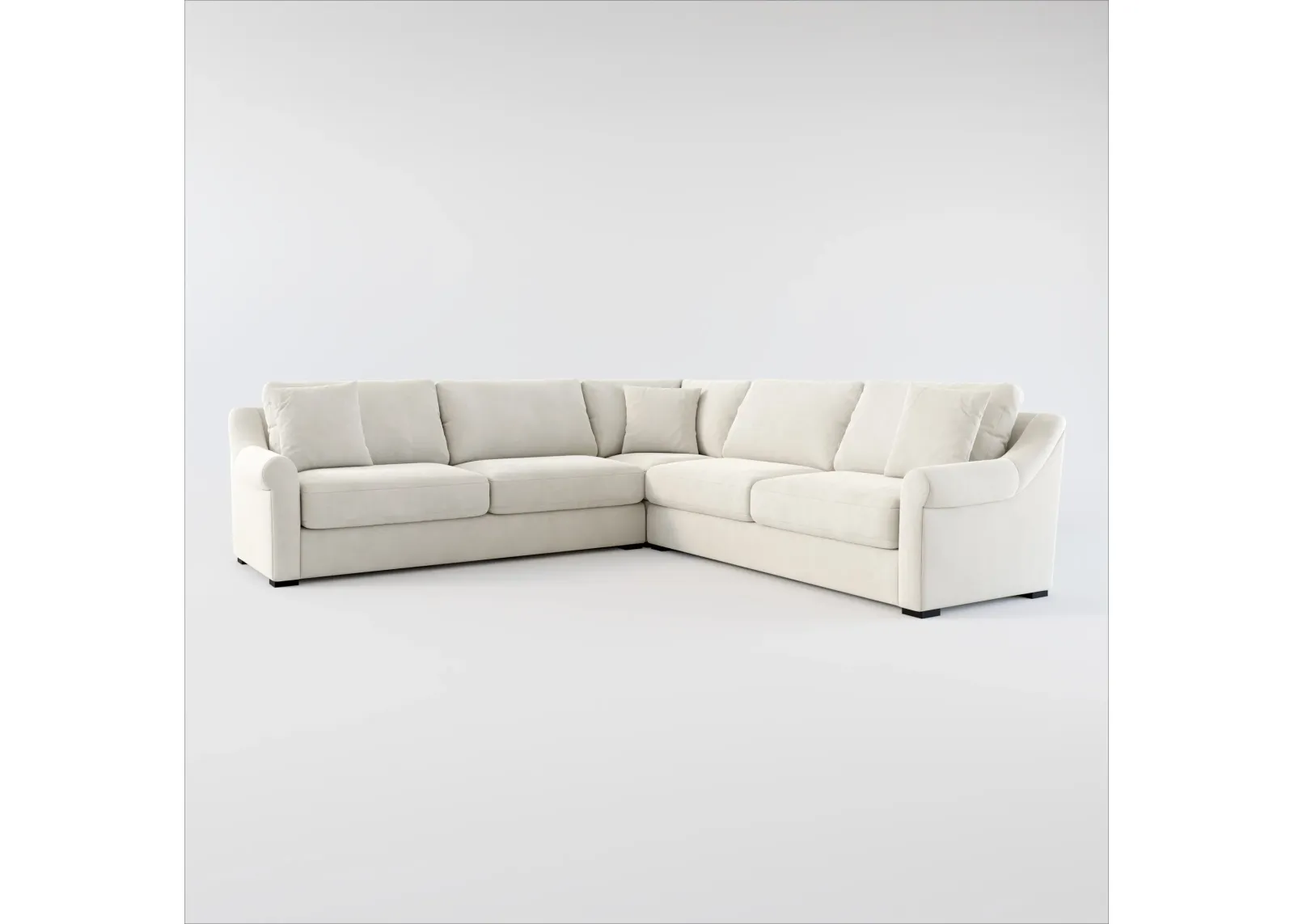 Bowery Foam Comfort 3-Piece Sectional - Laurent Beach