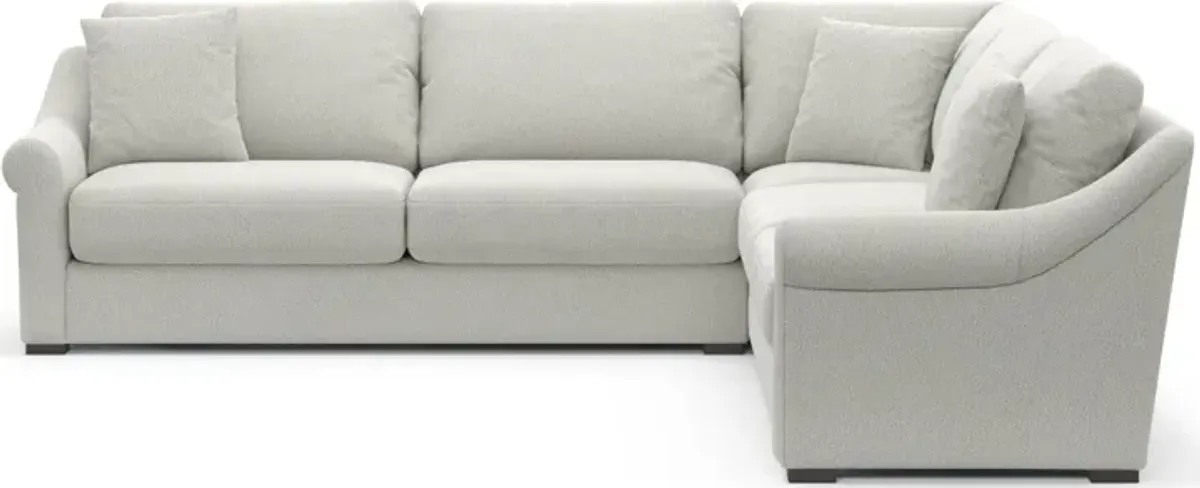 Bowery Foam Comfort 3-Piece Sectional - Oslo Snow