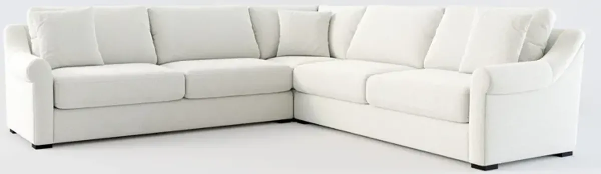 Bowery Foam Comfort 3-Piece Sectional - Oslo Snow