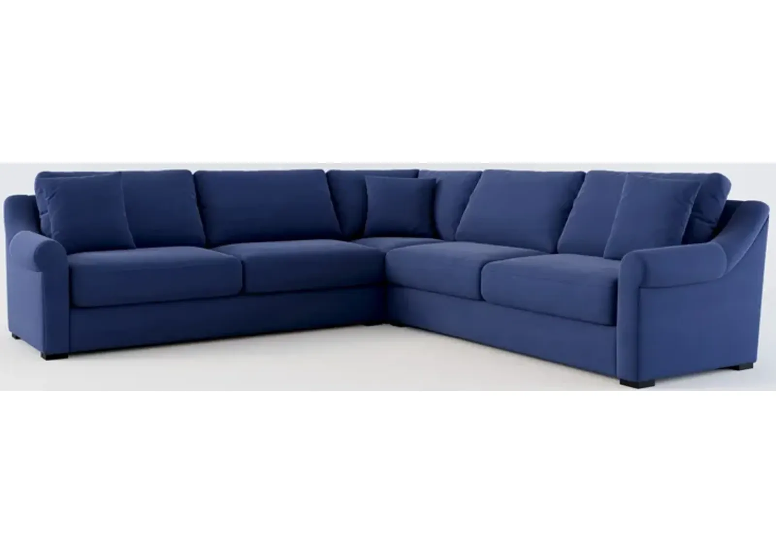 Bowery Foam Comfort 3-Piece Sectional - Abington Indigo