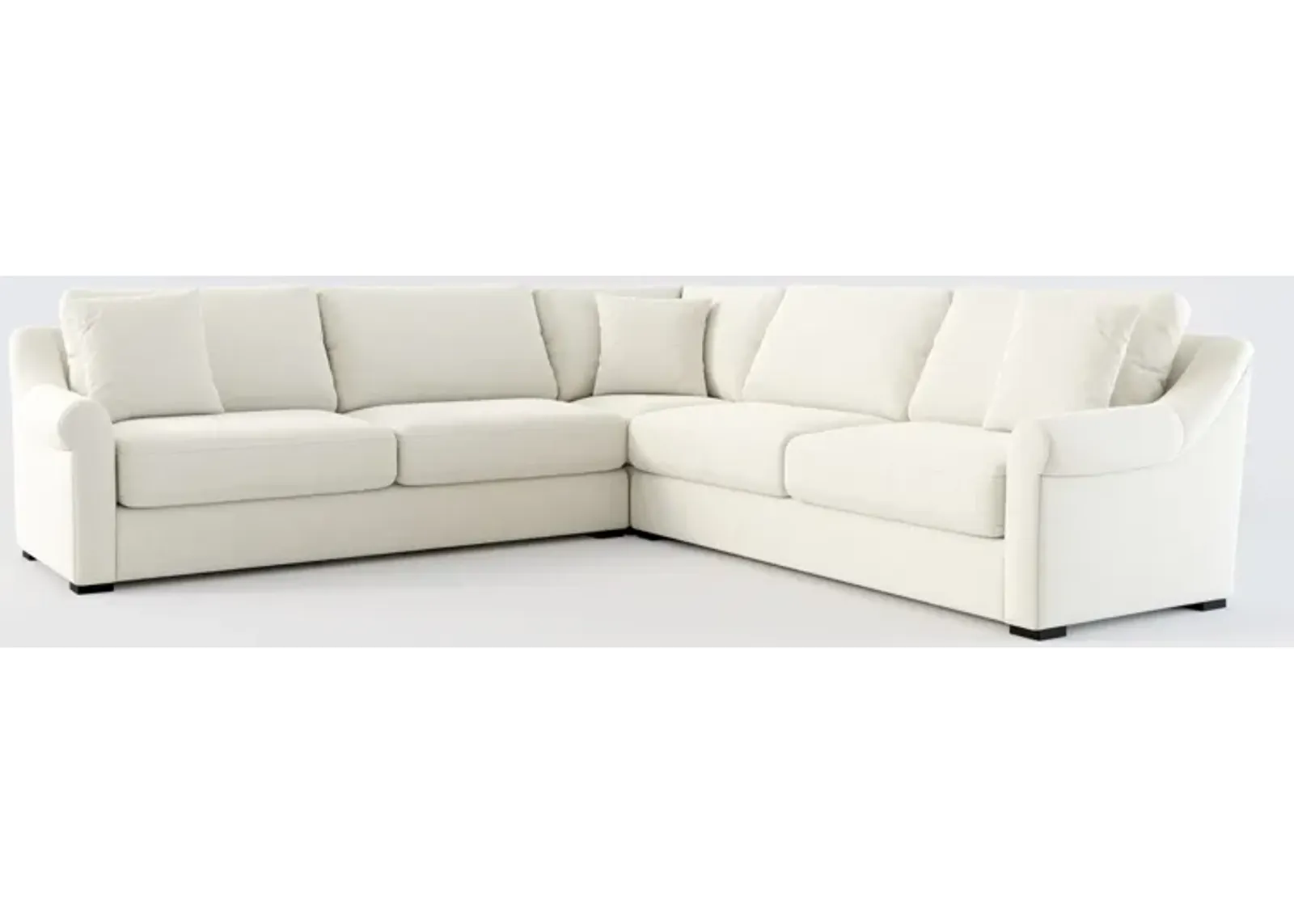 Bowery Foam Comfort 3-Piece Sectional - Anders Ivory