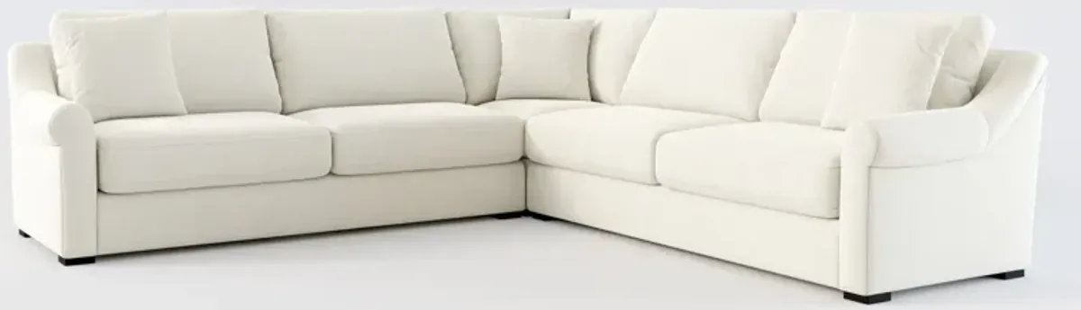 Bowery Foam Comfort 3-Piece Sectional - Anders Ivory