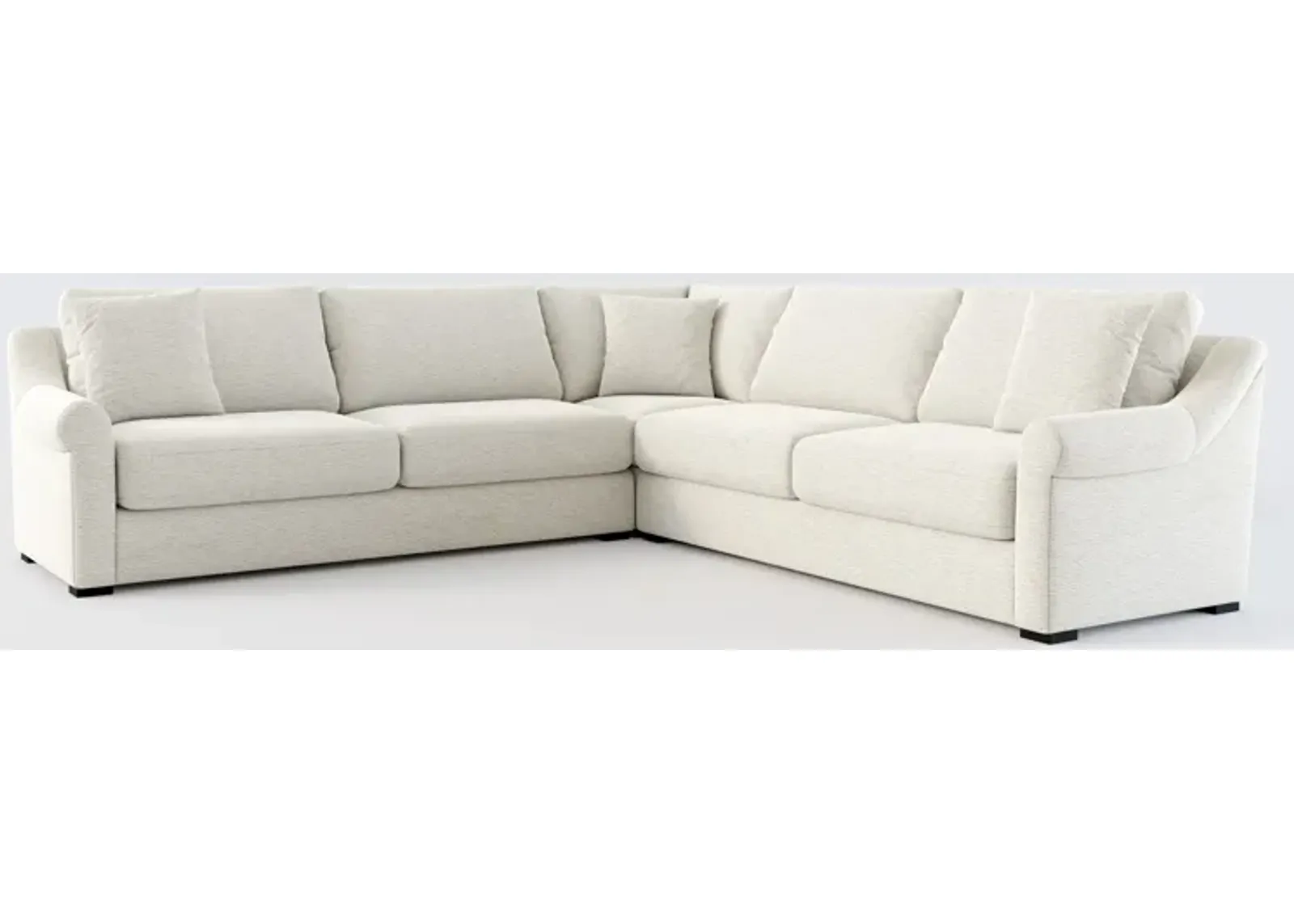 Bowery Foam Comfort 3-Piece Sectional - Everton Grey