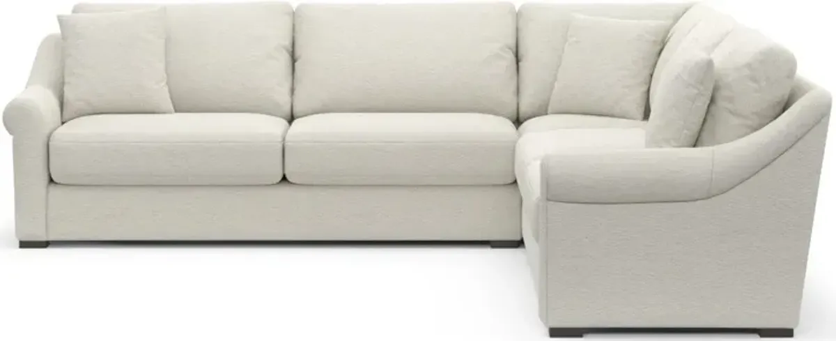 Bowery Foam Comfort 3-Piece Sectional - Living Large White