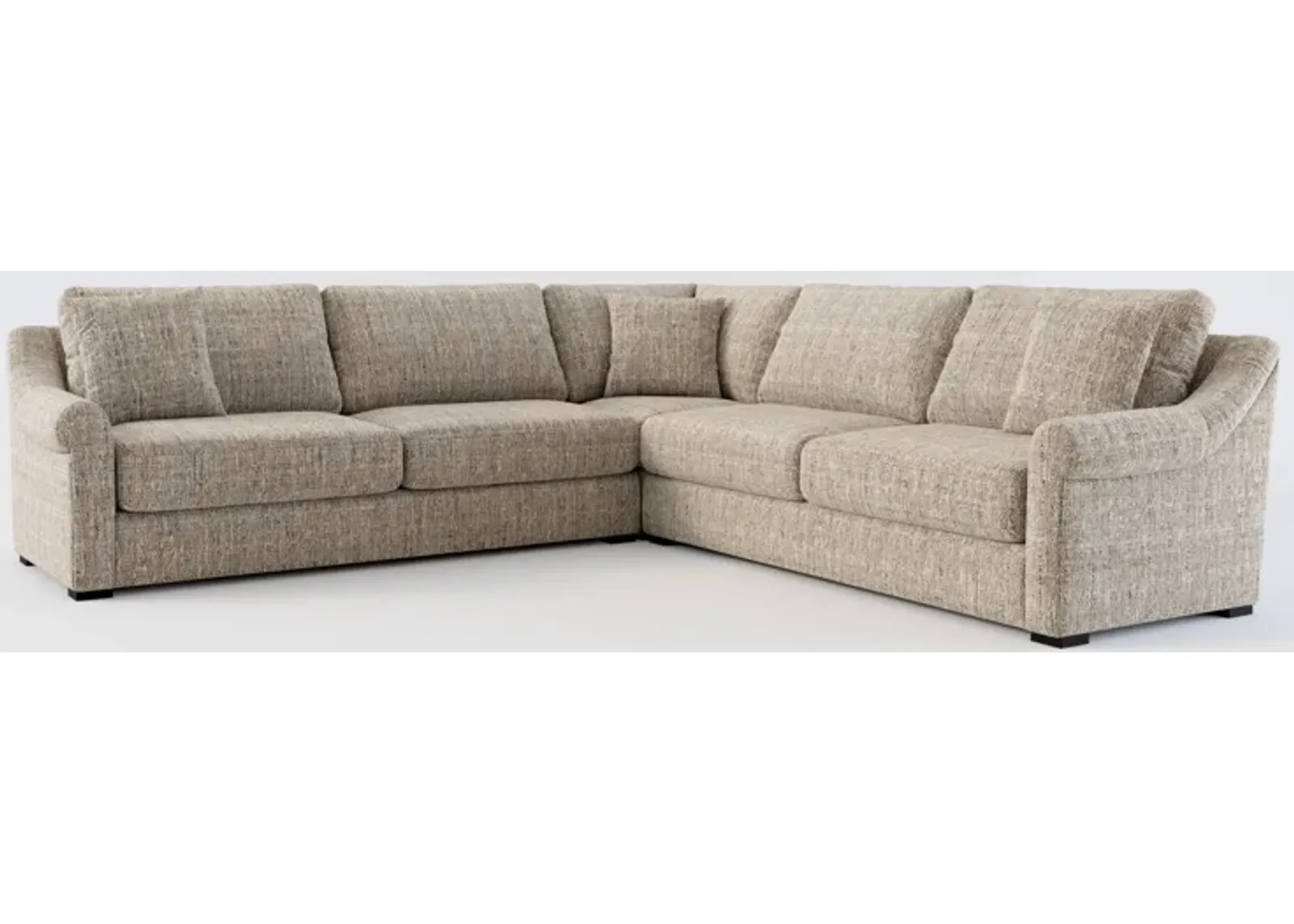 Bowery Foam Comfort 3-Piece Sectional - Mason Flint