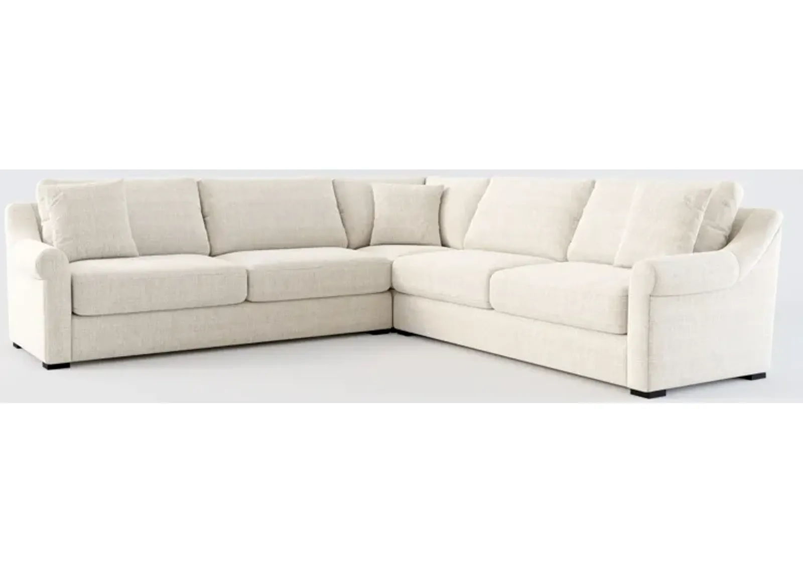 Bowery Foam Comfort 3-Piece Sectional - Mason Porcelain