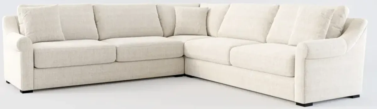 Bowery Foam Comfort 3-Piece Sectional - Mason Porcelain