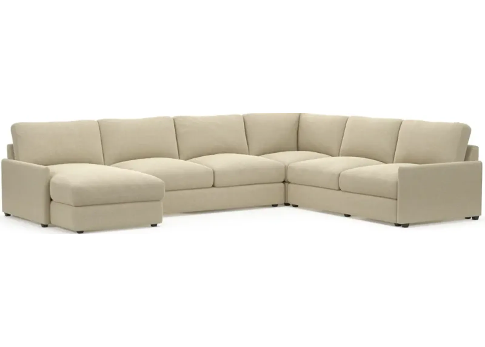 Jasper Foam Comfort Eco Performance 4-Piece Sectional - Broderick Sand