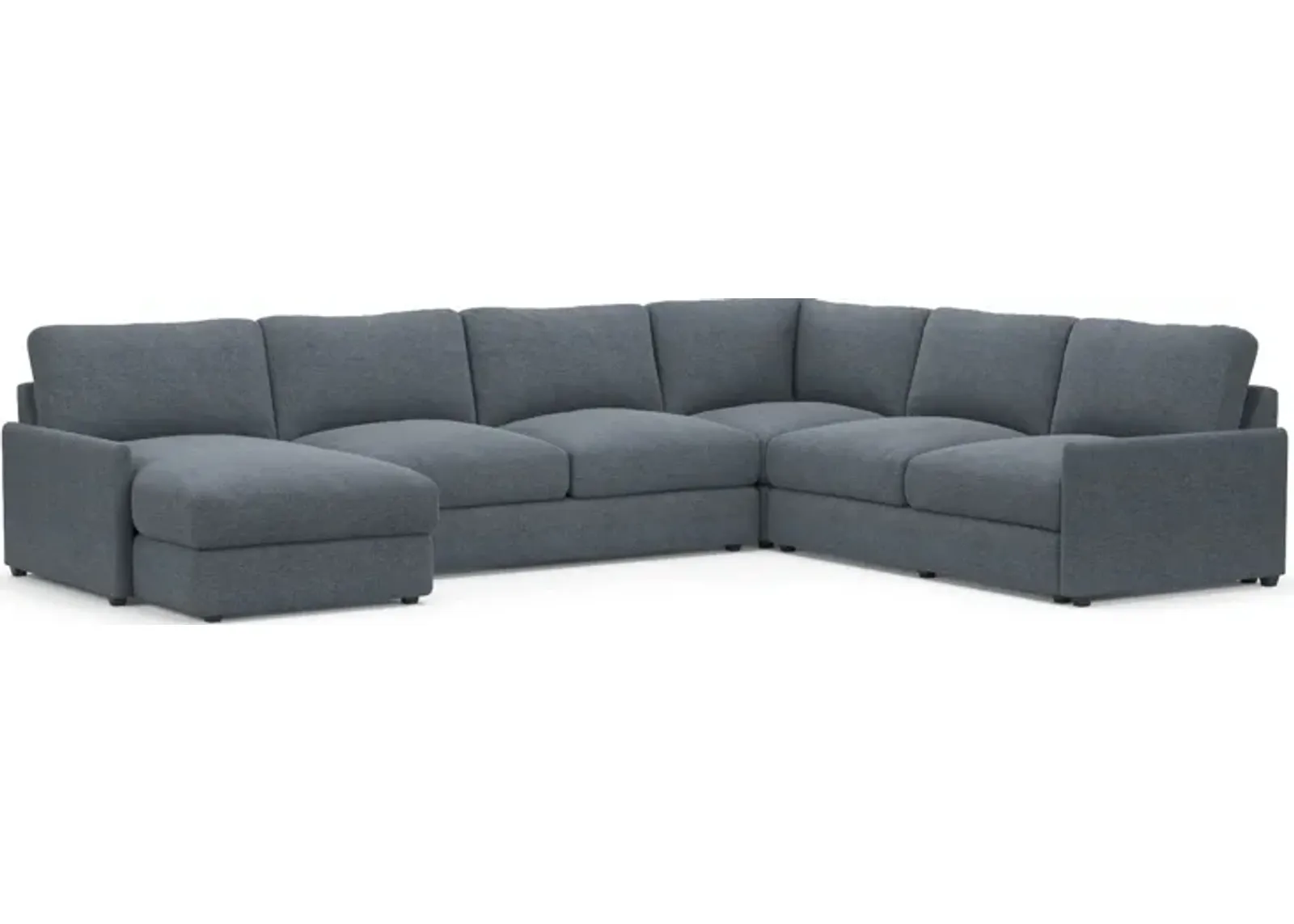 Jasper Foam Comfort Eco Performance 4-Piece Sectional - Bridger Navy