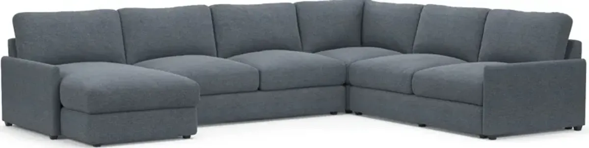 Jasper Foam Comfort Eco Performance 4-Piece Sectional - Bridger Navy