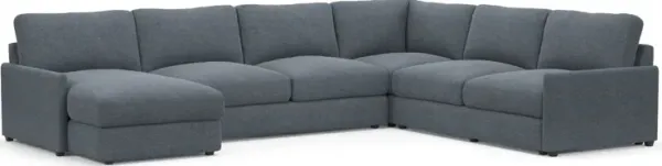 Jasper Foam Comfort Eco Performance 4-Piece Sectional - Bridger Navy
