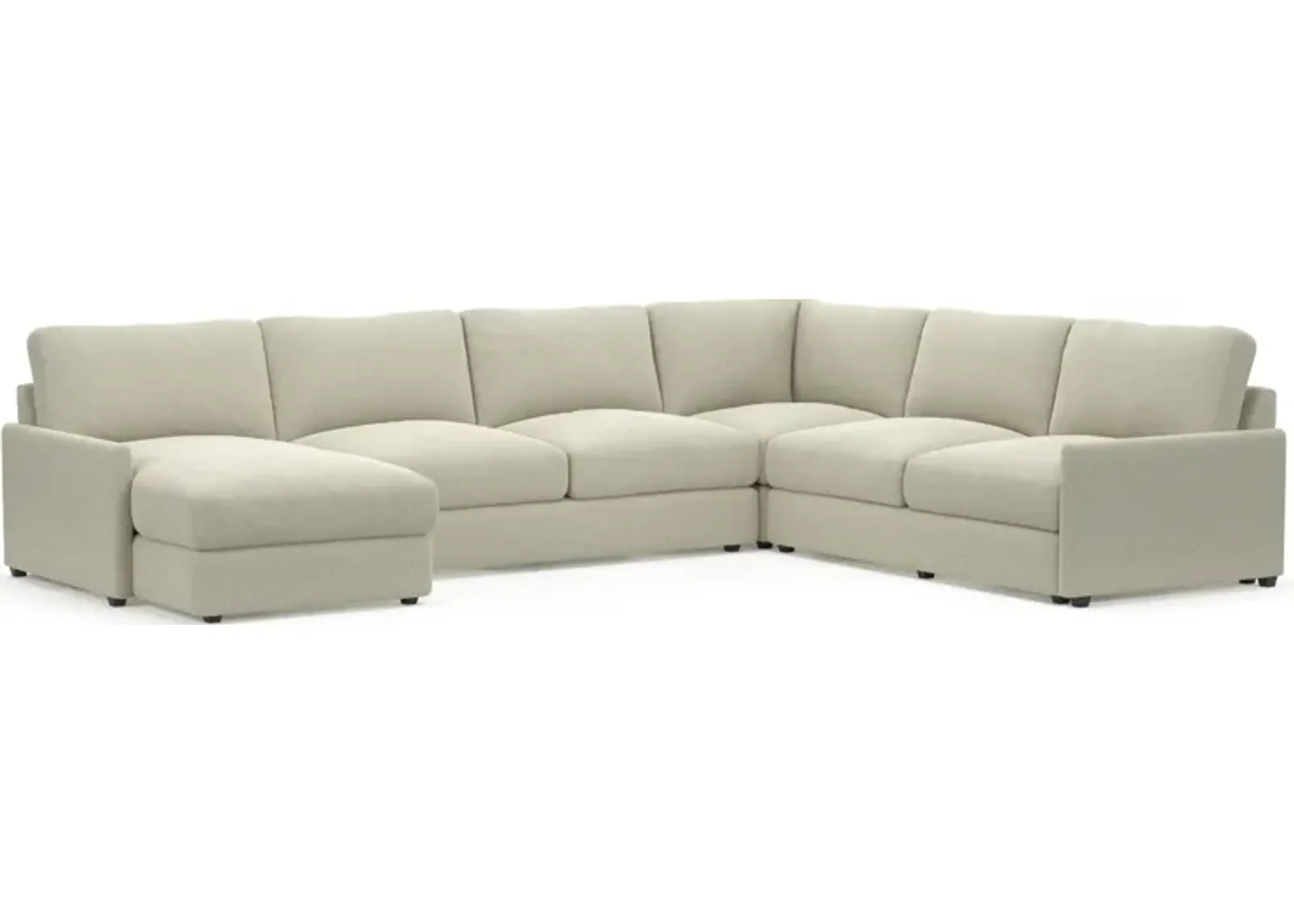 Jasper Foam Comfort Eco Performance 4-Piece Sectional - Liv Dove