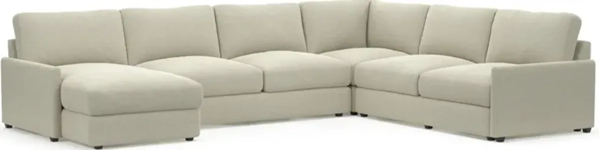 Jasper Foam Comfort Eco Performance 4-Piece Sectional - Liv Dove